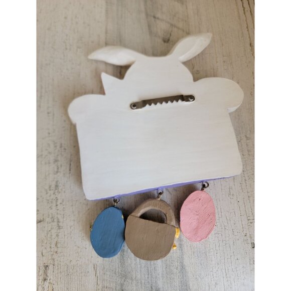 Eddie Walker happy Easter Bunny sign hanging basket egg wall decor - Picture 8 of 8